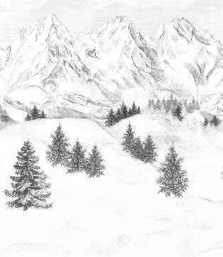 Papier peint montagne sommets de Chamonix