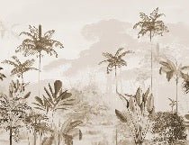 Papier peint panoramique jungle eden sépia