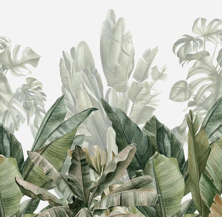 Panoramic green banana wallpaper