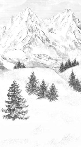Papier peint montagne sommets de Chamonix