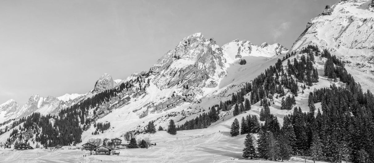 Papier peint panoramique chalet alpage, XXL, tendance