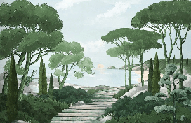 Wallpaper stroll through the green creeks