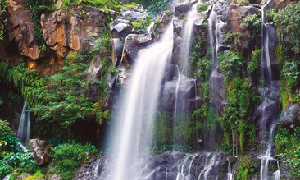 Papier peint cascade de la Réunion - Muralconcept
