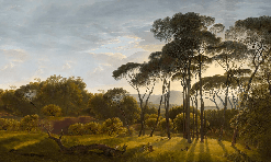 Wallpaper for hallway featuring historic Italian landscape