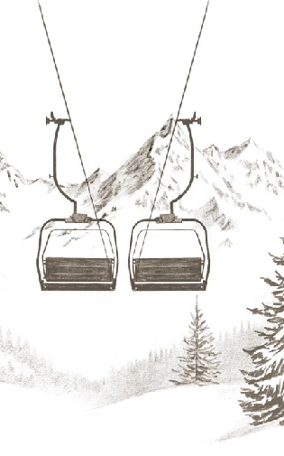 Papier peint immersion Alpine Sépia