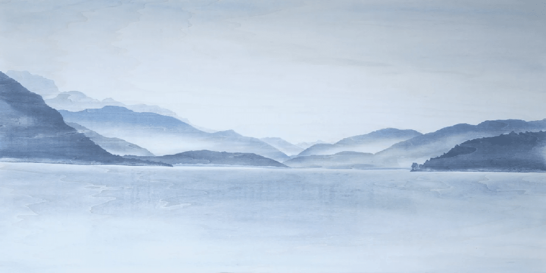 Papier peint Annecy | Les Bleus du Lac® - Muralconcept