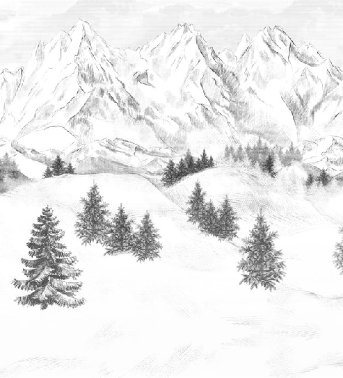 Papier peint montagne sommets de Chamonix