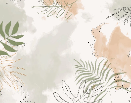Papier peint panoramique aquarelle végétale