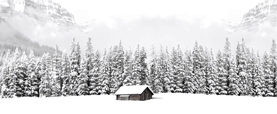 Papier peint panoramique chalet en montagne - Muralconcept