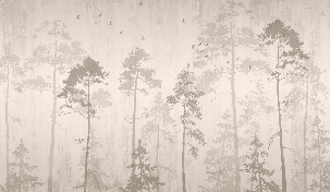 Papier peint toilette Forêt automnale - Muralconcept