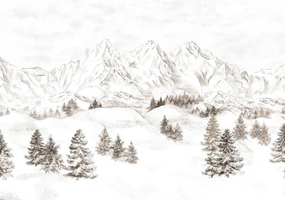 Papier peint montagne massif des Alpes