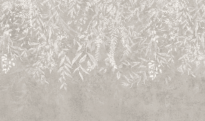 Papier peint design végétal moderne beige - Muralconcept