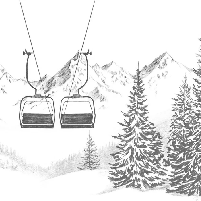 Papier peint immersion Alpine Sépia