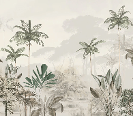 Papier peint panoramique jungle eden vert, XXL, tendance