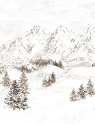Papier peint montagne massif des Alpes