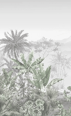Papier peint tendance tropical vert - Muralconcept