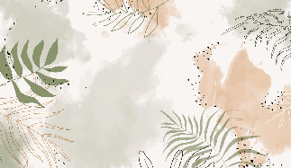 Papier peint panoramique aquarelle végétale