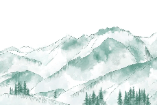 Papier peint montagne chaine des Aravis vert menthe