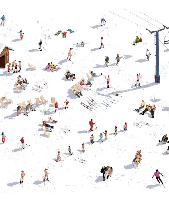 Papier peint panoramique après ski - Muralconcept