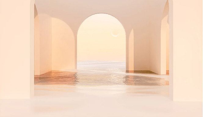 Papier peint panoramique design sunset arch - Muralconcept
