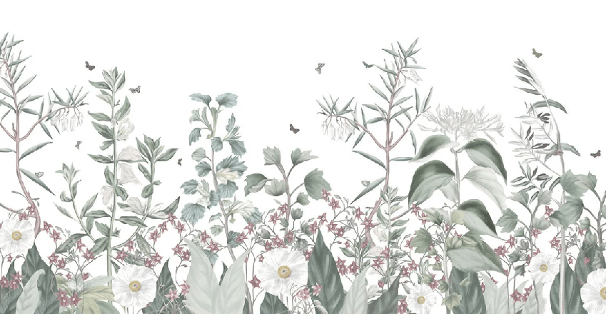 Papier peint fleurs sauvages - Muralconcept