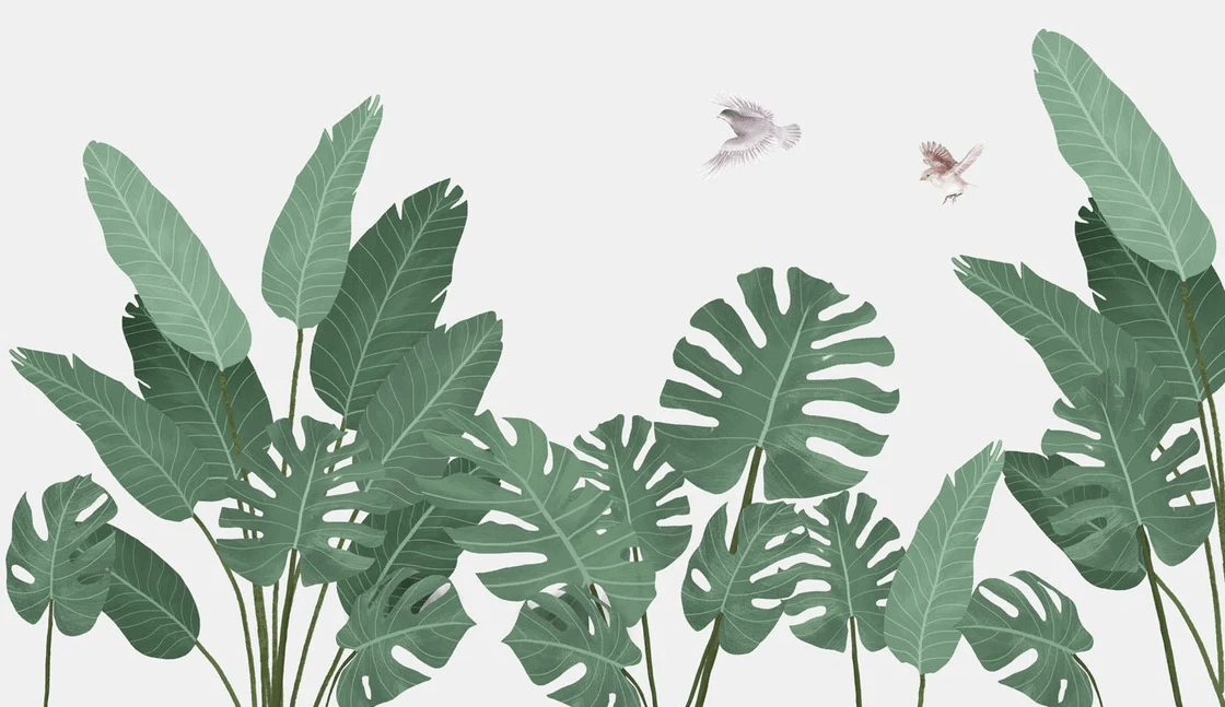 Jungle banana tree wallpaper