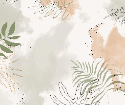 Papier peint panoramique aquarelle végétale