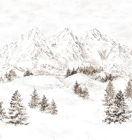 Papier peint montagne massif des Alpes