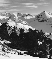 Papier peint montagne noir et blanc les Aravis, XXL, tendance