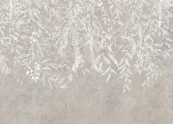 Papier peint design végétal moderne beige - Muralconcept