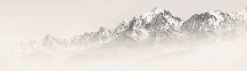 Papier peint Mont Blanc dans la brume sépia - Muralconcept
