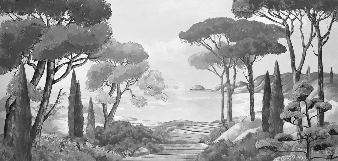 Black and white wallpaper featuring a stroll through the calanques