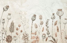 Papier peint automne des fleurs - Muralconcept