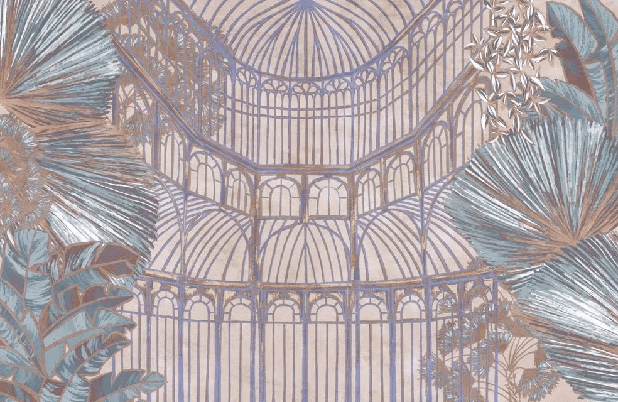 Papier peint verrière végétale, XXL, tendance