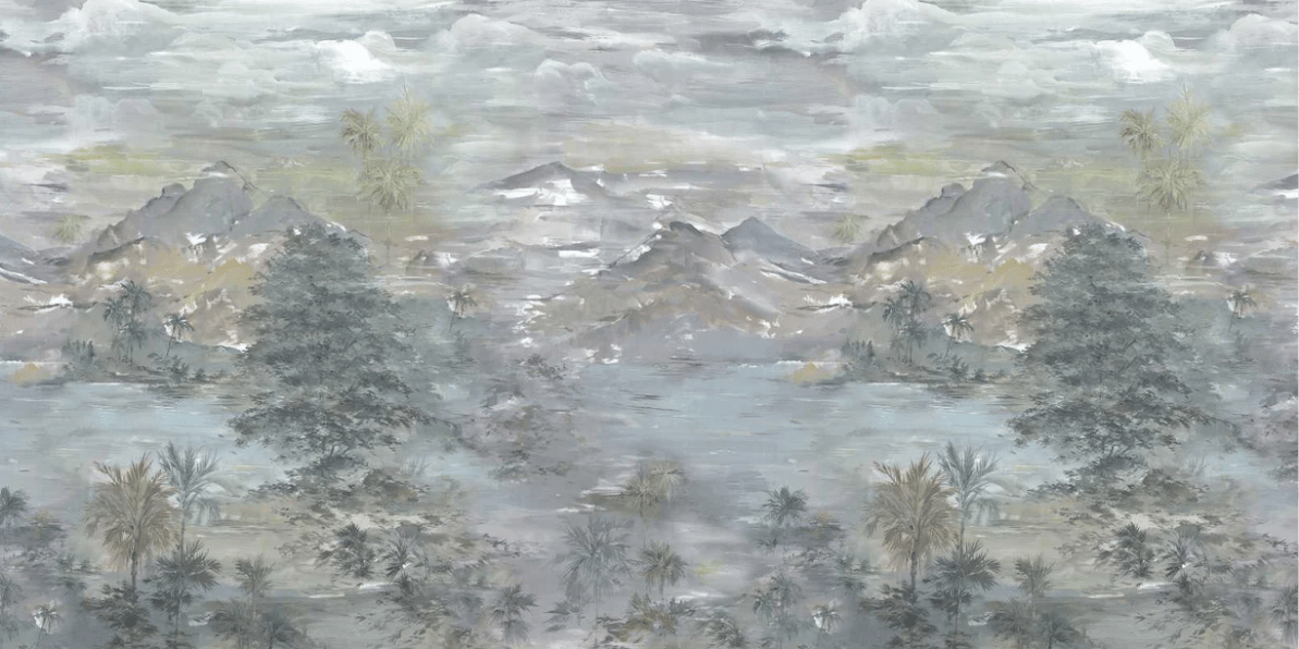 Papier peint paysage tendance peinture - Muralconcept