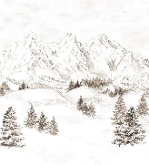 Papier peint montagne massif des Alpes