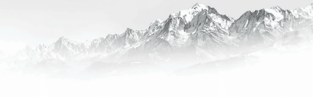 Papier peint Mont Blanc dans la brume noir et blanc - Muralconcept