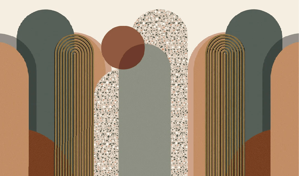 Papier peint Art déco graphique tendance - Muralconcept