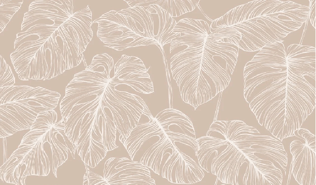 Papier peint feuille monstera sable - Muralconcept