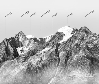 Papier peint montagne dôme Alpin - Muralconcept
