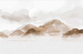 Papier peint montagnes voilées – Lueur sépia - Muralconcept