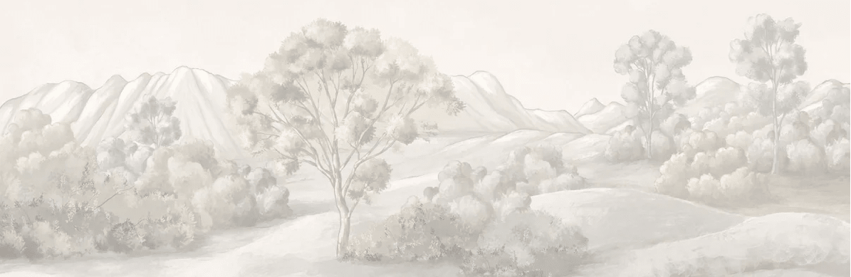 Papier peint paysage poétique sépia - Muralconcept
