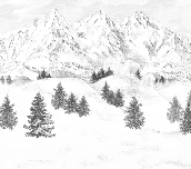 Papier peint Aiguilles d'Arves, XXL, tendance