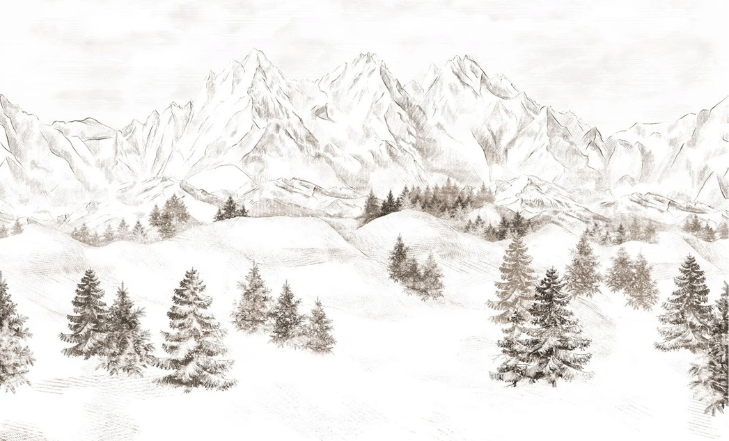 Papier peint montagne massif des Alpes