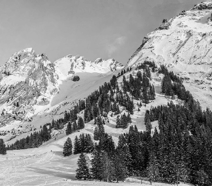 Papier peint panoramique chalet alpage - Muralconcept