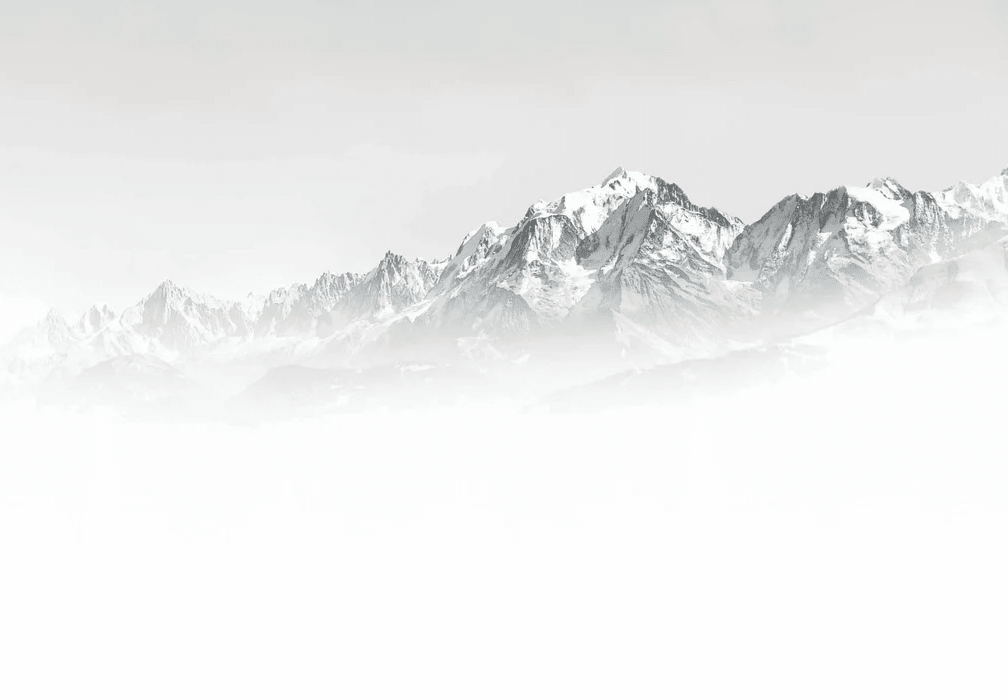 Papier peint Mont Blanc dans la brume noir et blanc - Muralconcept