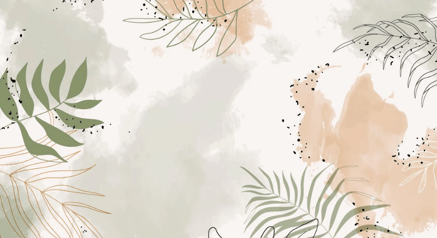 Papier peint panoramique aquarelle végétale, XXL, tendance
