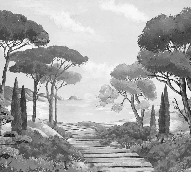 Papier peint balade dans les calanques, XXL, tendance