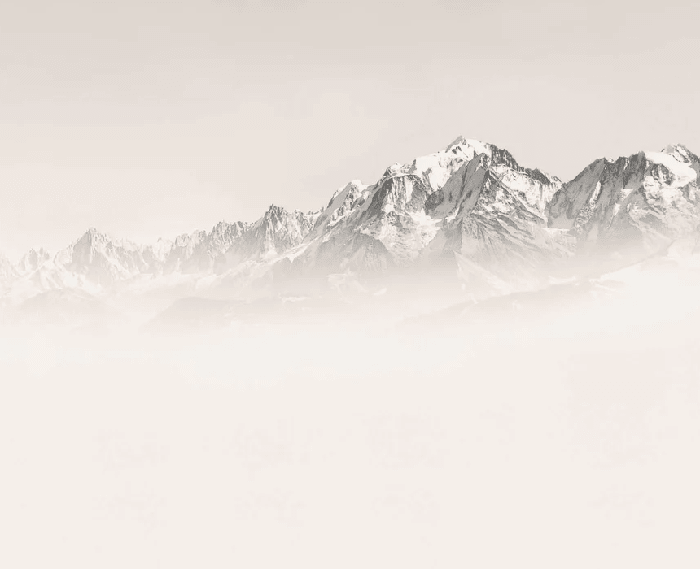 Papier peint Mont Blanc dans la brume sépia - Muralconcept