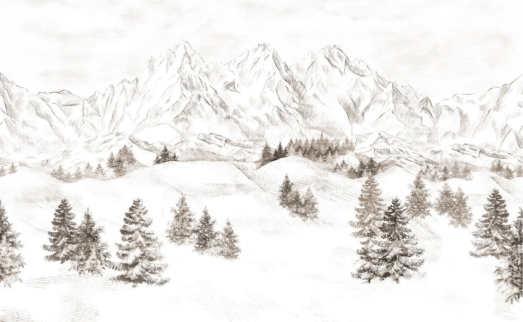 Papier peint montagne massif des Alpes, XXL, tendance